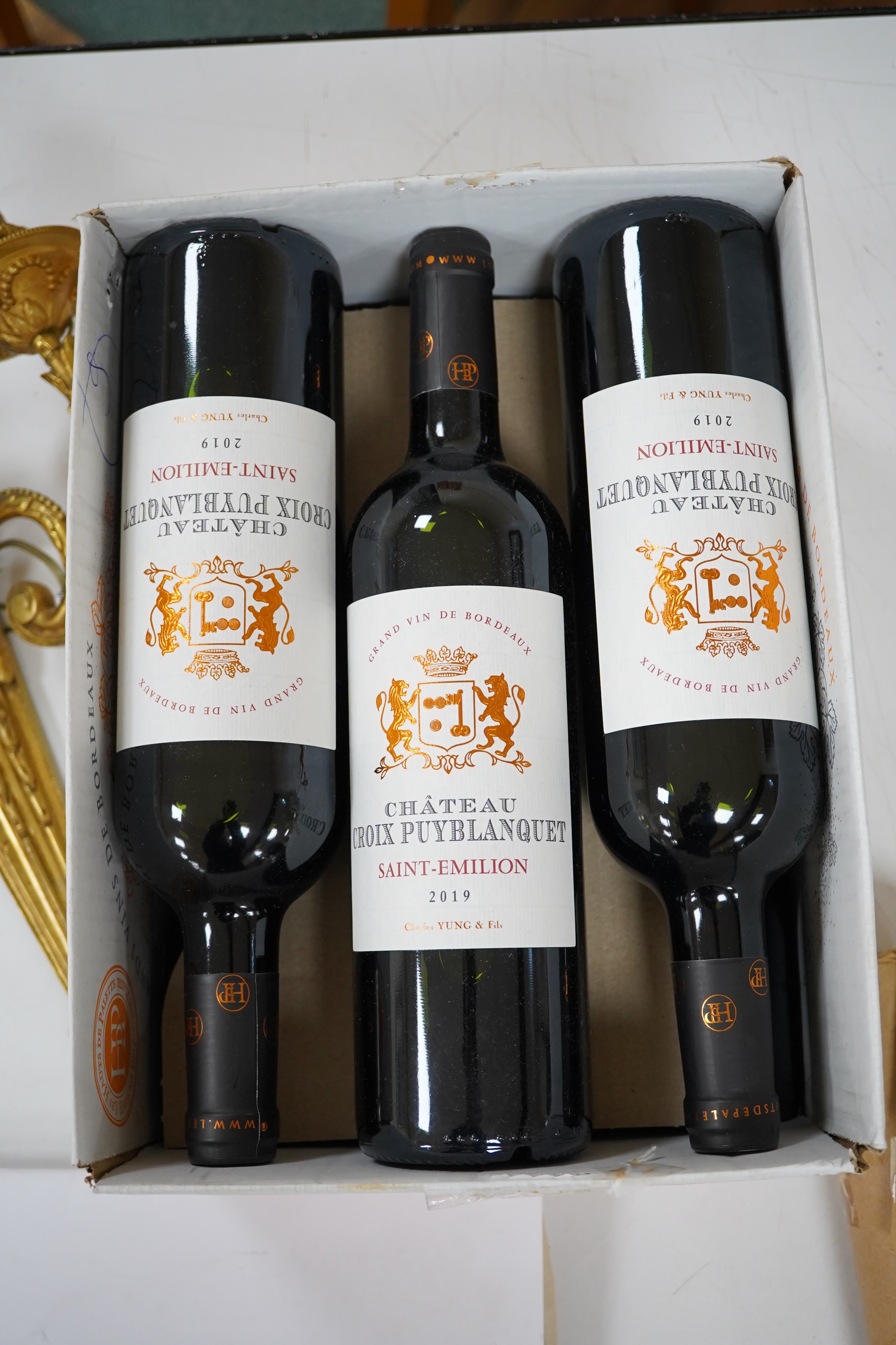 Six bottles of Chateau Croix Puy-Blanquet Saint Emilion 2019. Condition - appears good